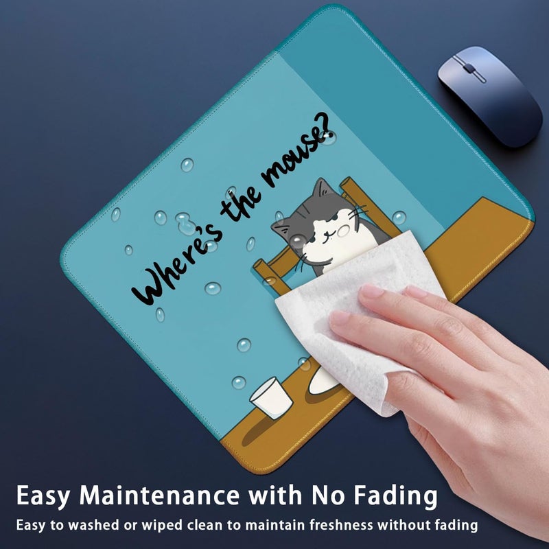 Flodirise Non-Slip Mouse Pad Small Mousepad for Computer, Laptop, Gamer, Cat Pattern, 8x10 inch - Image 5